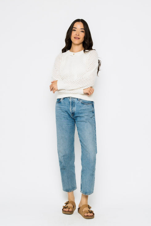 Ellie-Pointelle Pullover
